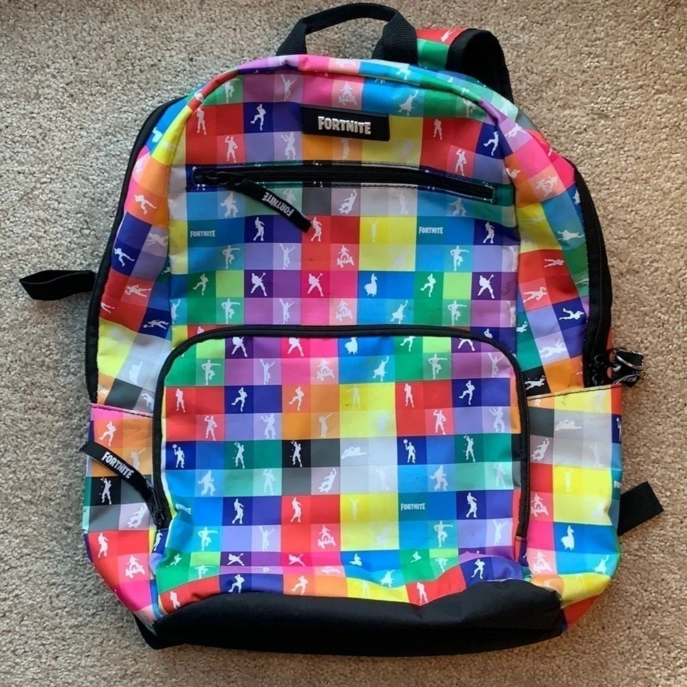 Fortnite dancing colorful backpack book bag